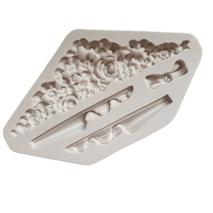 Flower drape border silicone mould flower