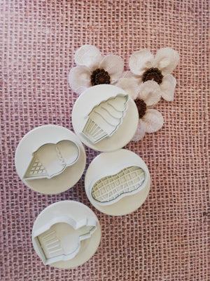 Ice Cream, cupcake and nut plunger cutter, Ice cream 5x2.5cm