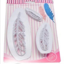 Feather plastic cookie cutter set, S731