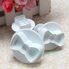Bow Fondant plunger Cutter 3 piece set-A