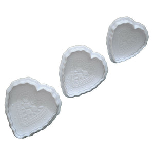 Veined heart Fondant plunger Cutter