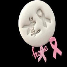 Cansa ribbon Hope silicone mould, ribbon 3x1.5cm