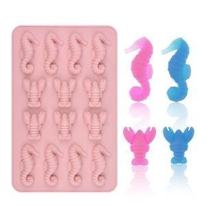 Sea Horse and Crab Gummy Silicone Mould