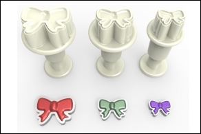 Tiny Fondant Plunger Cutter  Bow