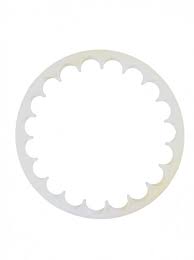 Frilly Plaque plastic fondant cutter