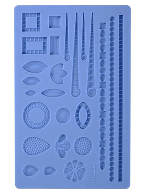 Gem brooch border silicone mould