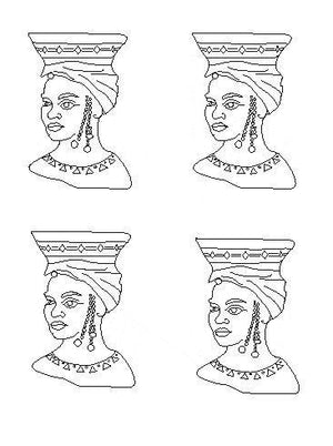 GH25 Hard Plastic Chocolate Mould Traditional African Zulu Lady 5.5x8.3x1cm