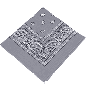 Grey headband /  party bandana 54x54cm