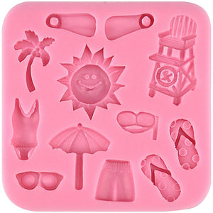 Holiday Travel silicone mould, for fondant, size of mould 8.5x8.5cm