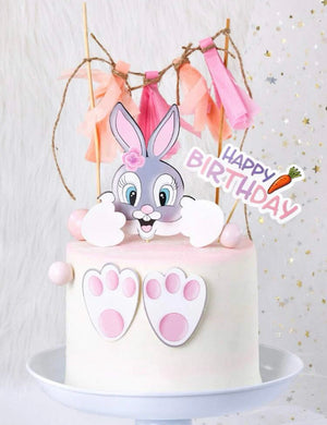 Cardboard Cake Topper Easter Bunny