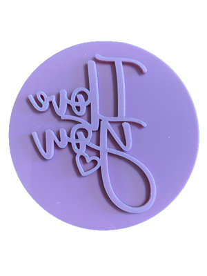 Biscuit stamp Love 8cm