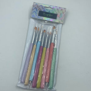 Fine cake decorating brush set 8pcs