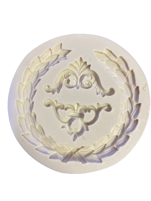 Flower embellishments border silicone mould