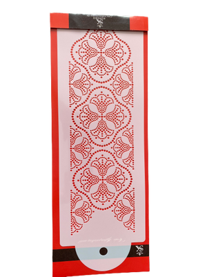 Flower Decorating Stencil,size of stencil 14x37.5cm F