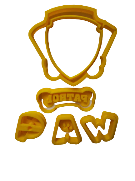 Paw patrol dog badge logo cookie cutter