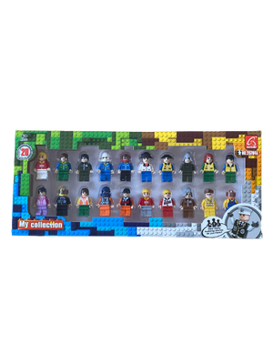 18pc Building Block Figurine 4cm