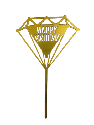 Nr365 Acrylic Cake Topper Gold