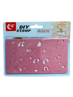 Acrylic  Cake Stamp Alphabet