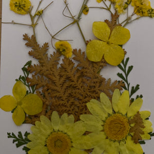 F Resin Art Dry Flowers Yellow