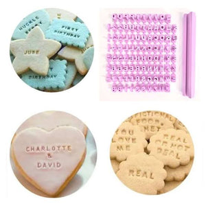 Tiny cookie/ Fondant alphabet embosser imprint stamp set