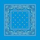Blue  headband /  party bandana 54x54cm