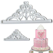 2pc Tiara plastic fondant cutter