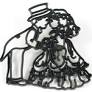 Genuine Reverse Bride and Groom Patchwork Cutter set