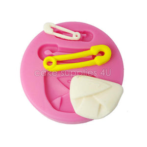 Silicone Fondant Mould Baby Nappy And Pin Size Of Mould 7cm