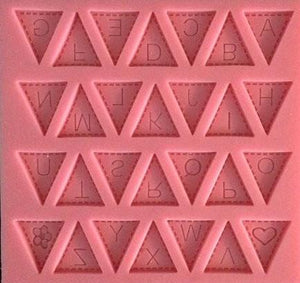 Silicone Mould Alphabet Flag Banner