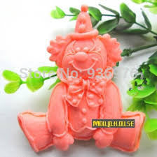 Silicone clown fondant mold