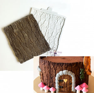 Wood tree bark silicone impression mat