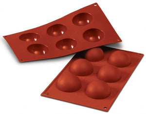 Extra Large Silicone mould tray sphere 6 cup, mousse pudding