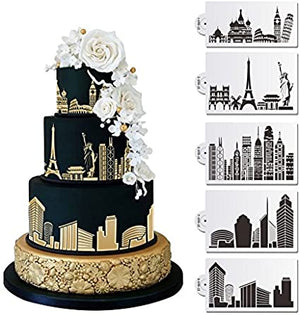 5 pc Stencil Eiffel tower