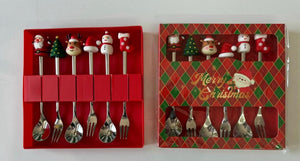 6pc Christmas Cutlery Set