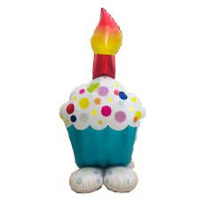 Cupcake Candle Foil Balloon
