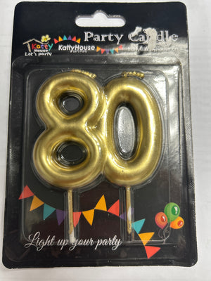 Number 80 Cake Candle