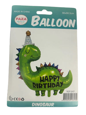 Happy Birthday Foil Balloon Dino 86x88.5cm