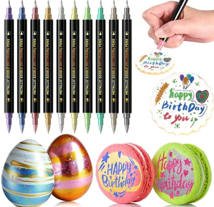 10pc Edible Marker Double Head