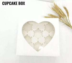Heart Cupcake Box 6 Cavity