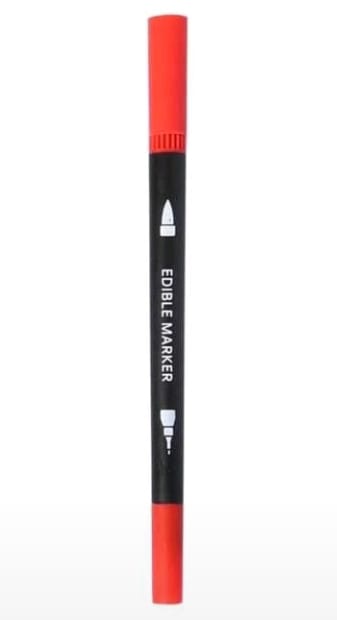 Red Metallic Double Heads Edible Food Marker