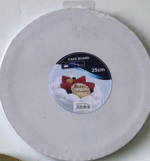 25cm Cake Board Thick Round White