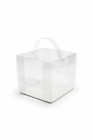 Clear Cake With Handle  8.5x8.5cm