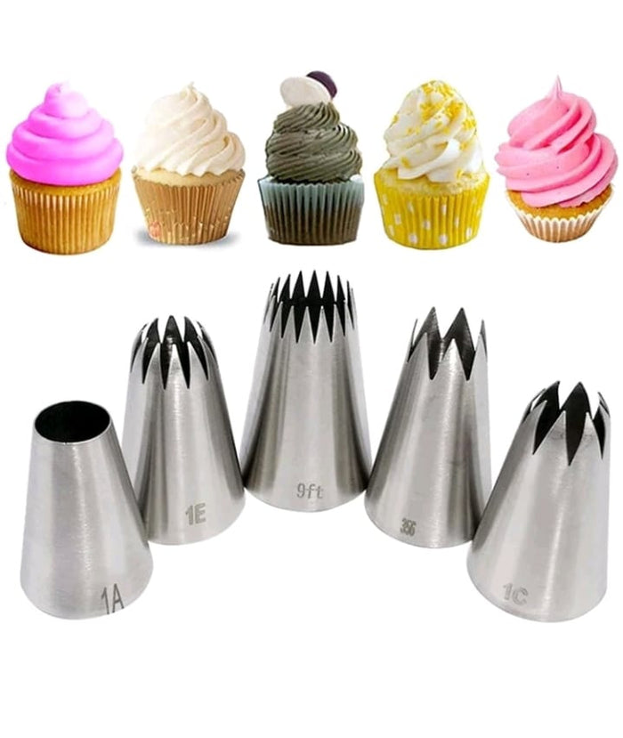 5pc Cake Decorating Nozzle 1A 1E 9FT 356 1C