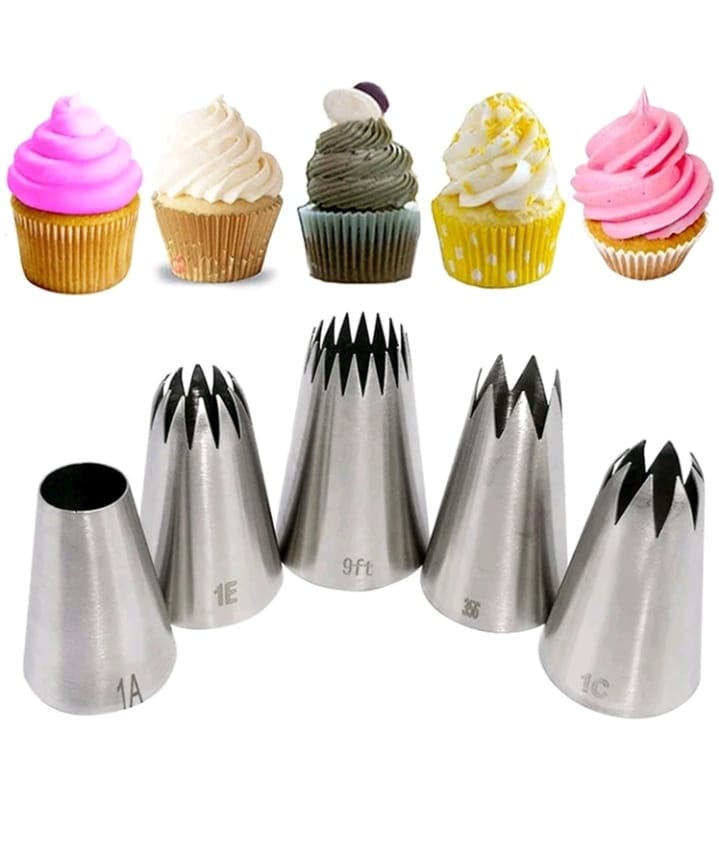 5pc Cake Decorating Nozzle 1A 1E 9FT 356 1C – Lamay