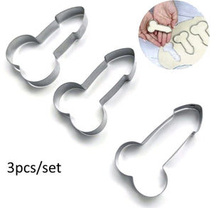 3pc Metal Cutter Naughty Penis