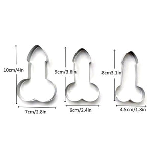 3pc Metal Cutter Naughty Penis