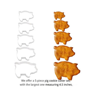 5pc Metal Cookie Cutter Pigs