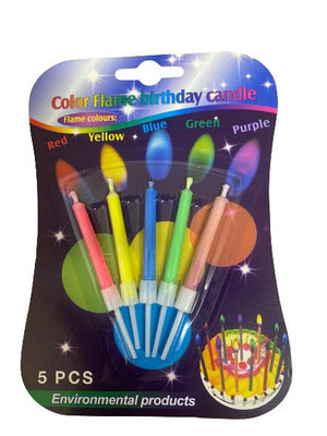 Colorful Flames Birthday Candles