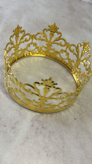 Plastic Tiara Perfect For Cake Topper Gold