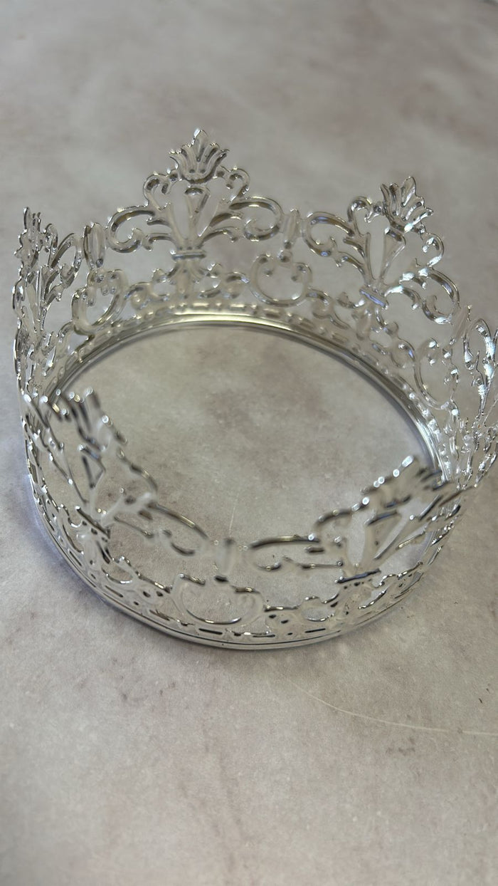 Plastic Tiara Perfect For Cake Topper Silver